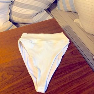 Beach Riot White Highway Ribbed Bottoms NWOT Size Medium